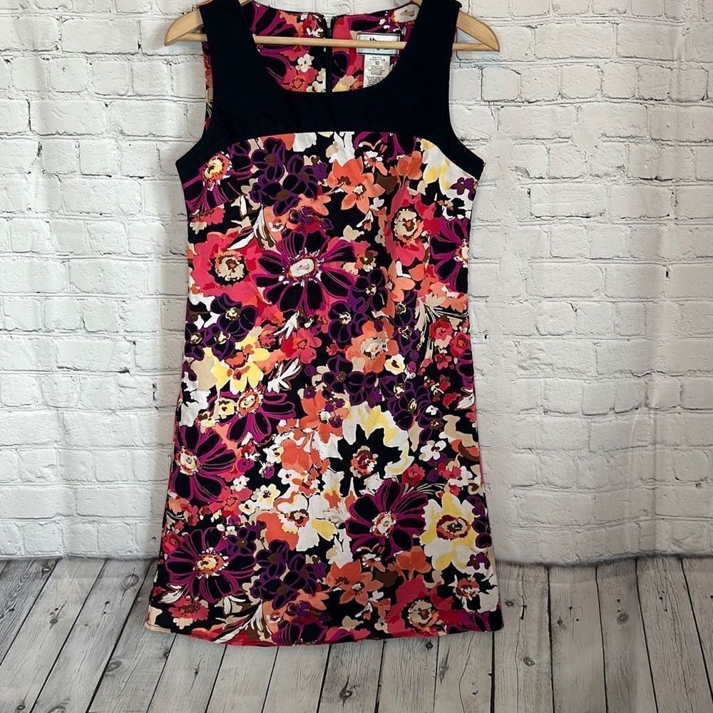 Dby‎ Ltd. Women’s Multicolor Pink Black Floral Sleeveless Summer Dress size 10